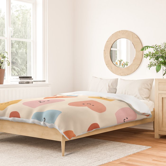 Happy Smiley Heart Duvet Cover Gallery Image 2