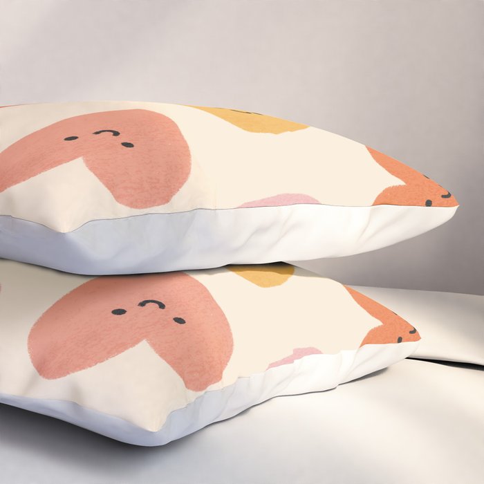 Happy Smiley Heart Pillow Sham Gallery Image 3