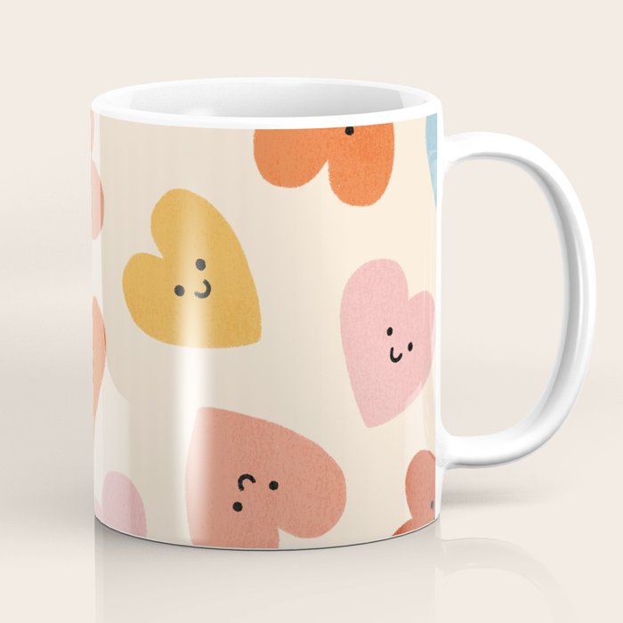 Happy Smiley Heart Coffee Mug Gallery Image 1