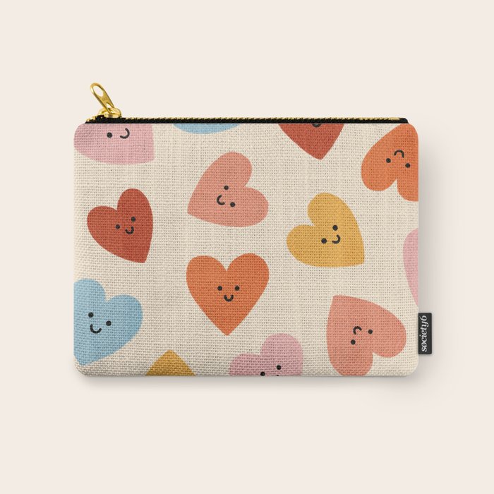 Happy Smiley Heart Carry All Pouch Gallery Image 1