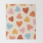 Happy Smiley Heart Throw Blanket Gallery Image 2