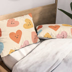 Happy Smiley Heart Pillow Sham Gallery Image 2