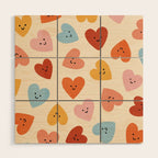 Happy Smiley Heart Wood Wall Art Gallery Image 1