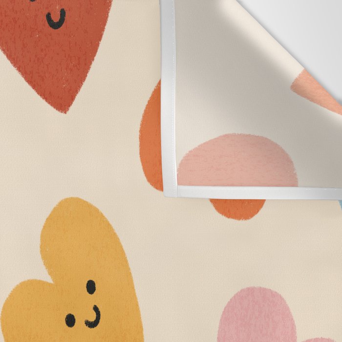 Happy Smiley Heart Wall Tapestry Gallery Image 3