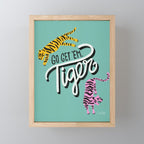 Go Get 'Em Tiger - Mint Palette Mini Art Print Gallery Image 1