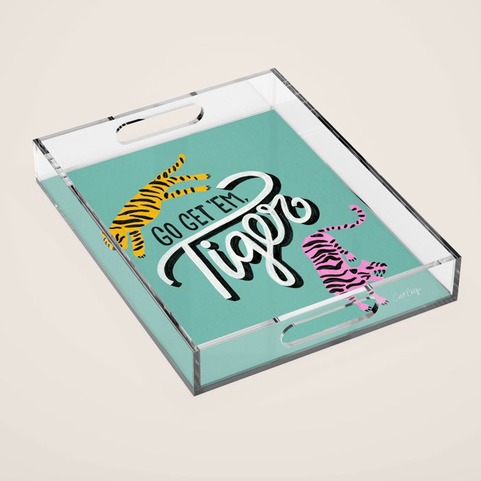 Go Get 'Em Tiger - Mint Palette Acrylic Tray Gallery Image 1