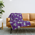Leafy Whirls 3 Throw Blanket Gallery Image 1