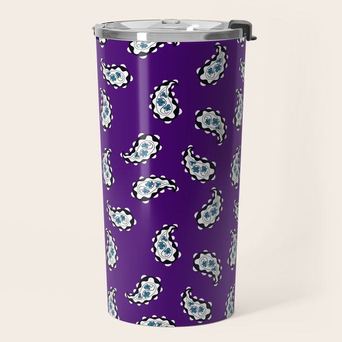 Leafy Whirls 3 Travel Mug Gallery Image 2