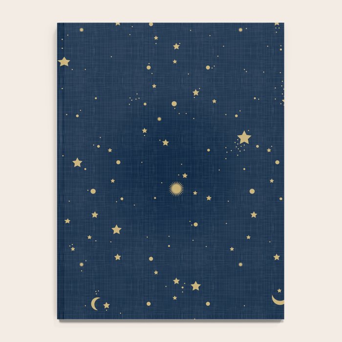 Magical Night / Galaxy in Blue and Golden Yellow Shades Notebook Gallery Image 4
