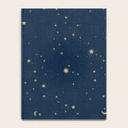 Magical Night / Galaxy in Blue and Golden Yellow Shades Notebook Gallery Image 4