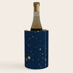 Magical Night / Galaxy in Blue and Golden Yellow Shades Wine Chiller Gallery Image 1