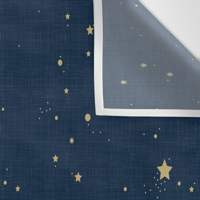 Magical Night / Galaxy in Blue and Golden Yellow Shades Wall Tapestry Gallery Image 3
