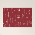 Red Wildflowers Welcome Mat Gallery Image 1