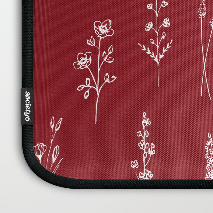 Red Wildflowers Laptop Sleeve Gallery Image 3