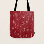 Red Wildflowers Tote Bag Gallery Image 1