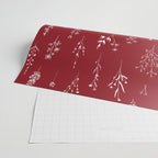 Red Wildflowers Wrapping Paper Gallery Image 2