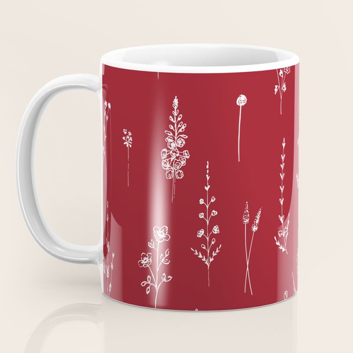 Red Wildflowers Coffee Mug Gallery Image 3