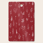 Red Wildflowers Cutting Board Gallery Image 1