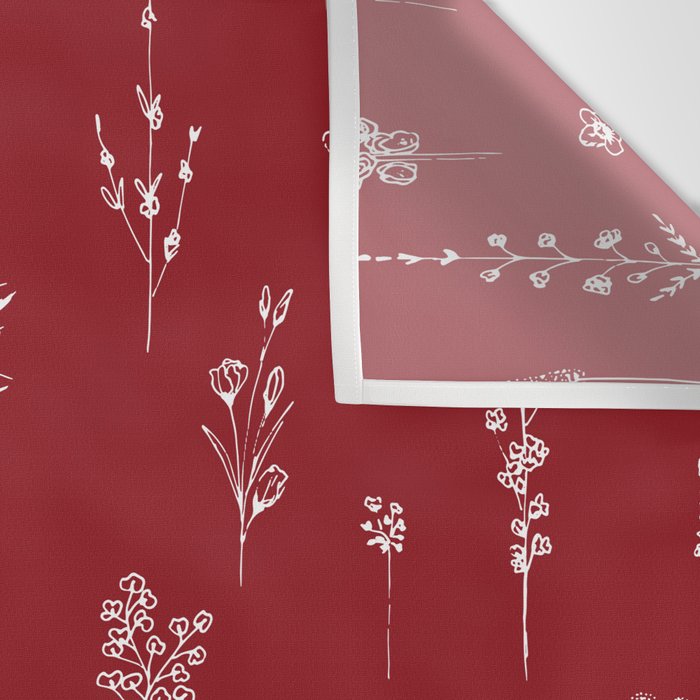 Red Wildflowers Wall Tapestry Gallery Image 3