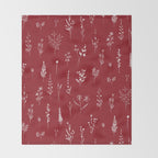 Red Wildflowers Throw Blanket Gallery Image 2