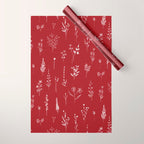 Red Wildflowers Wrapping Paper Gallery Image 1