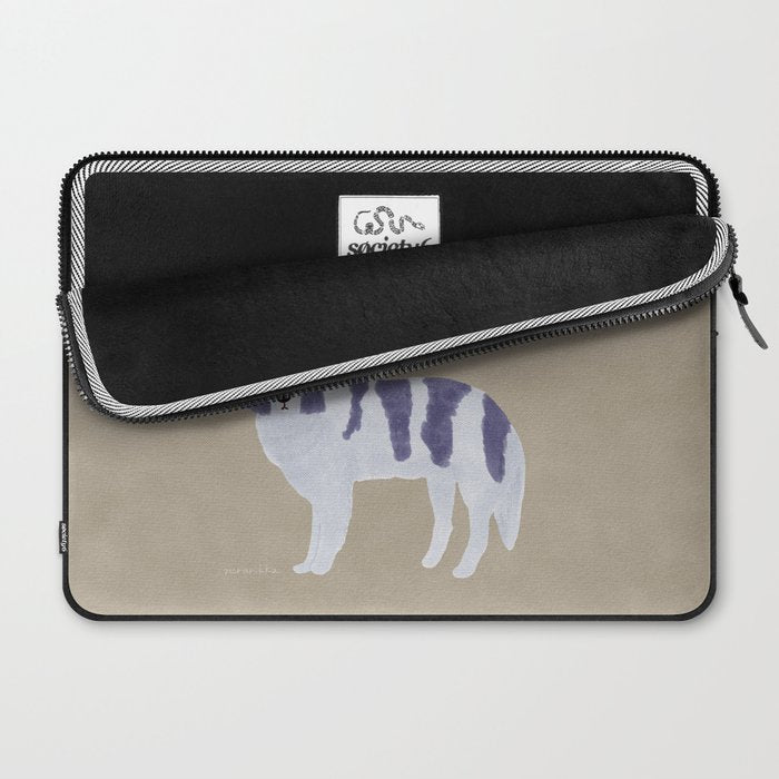 Dog and a Sofa - Purple and Beige Laptop Sleeve Gallery Image 2