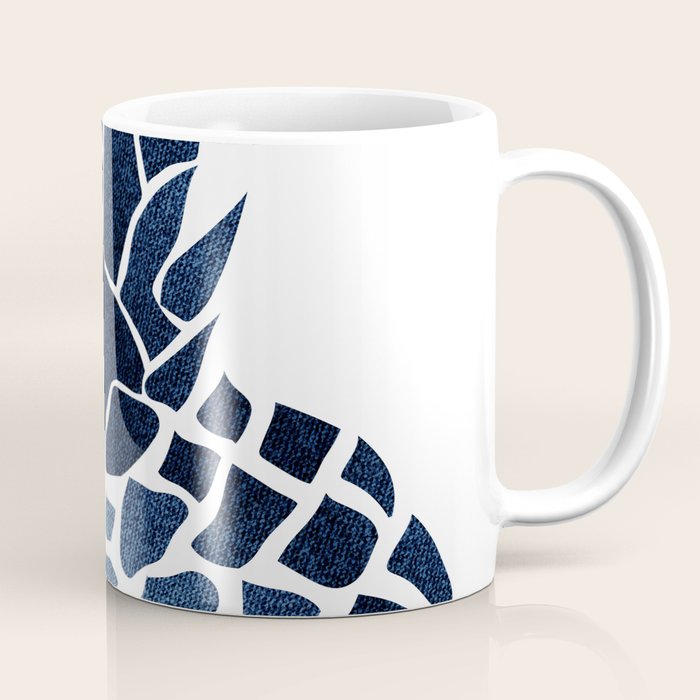 Pineapple, Big Blue, Denim Navy Coffee Mug Gallery Image 1