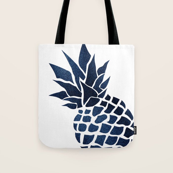 Pineapple, Big Blue, Denim Navy Tote Bag Gallery Image 1
