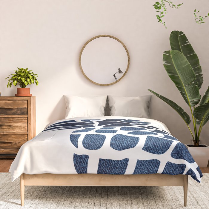 Pineapple, Big Blue, Denim Navy Comforter Gallery Image 3
