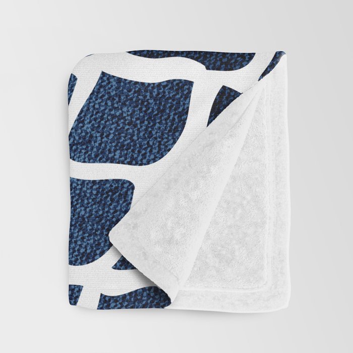 Pineapple, Big Blue, Denim Navy Throw Blanket Gallery Image 3