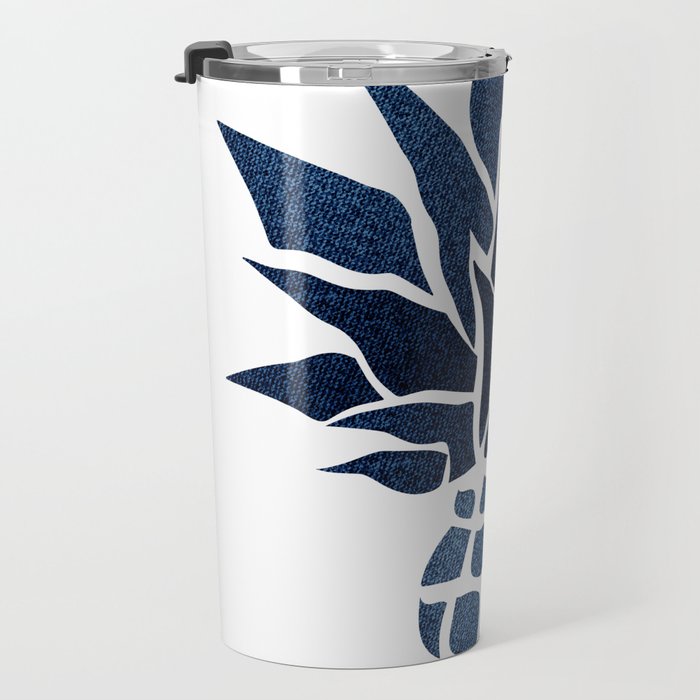 Pineapple, Big Blue, Denim Navy Travel Mug Gallery Image 3
