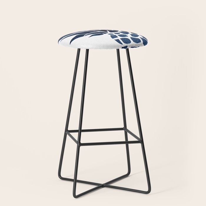 Pineapple, Big Blue, Denim Navy Stool Gallery Image 1