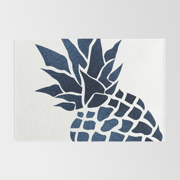Pineapple, Big Blue, Denim Navy Rug Gallery Image 2