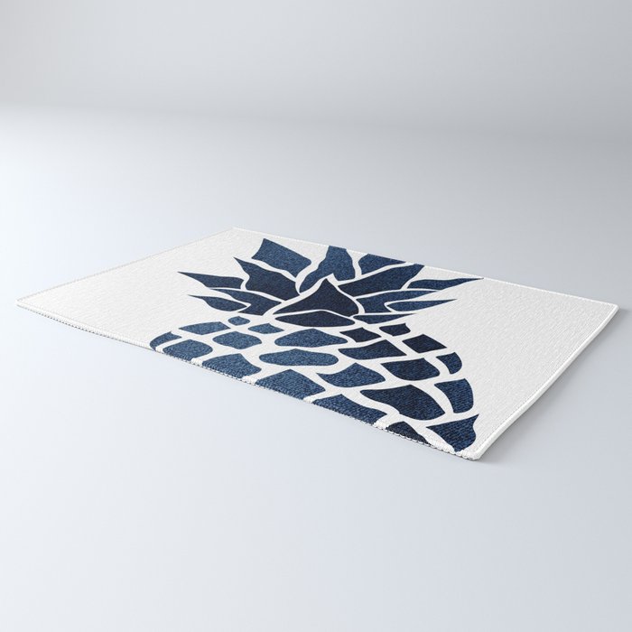 Pineapple, Big Blue, Denim Navy Rug Gallery Image 3