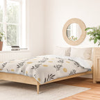 Leaf Sun 1 - Gold Black Duvet Cover Gallery Image 2