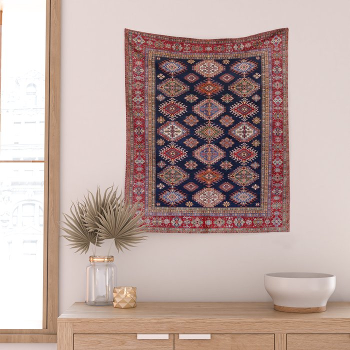 Heirloom Navy Jewels Wall Tapestry Gallery Image 2