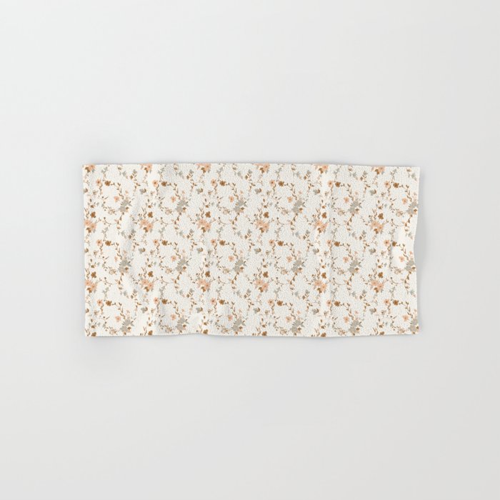 tossed wildflowers - sage apricot Bath Towel Gallery Image 1