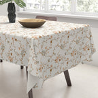 tossed wildflowers - sage apricot Tablecloth Gallery Image 3