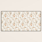 tossed wildflowers - sage apricot Desk Mat Gallery Image 3