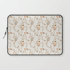 tossed wildflowers - sage apricot Laptop Sleeve Gallery Image 1