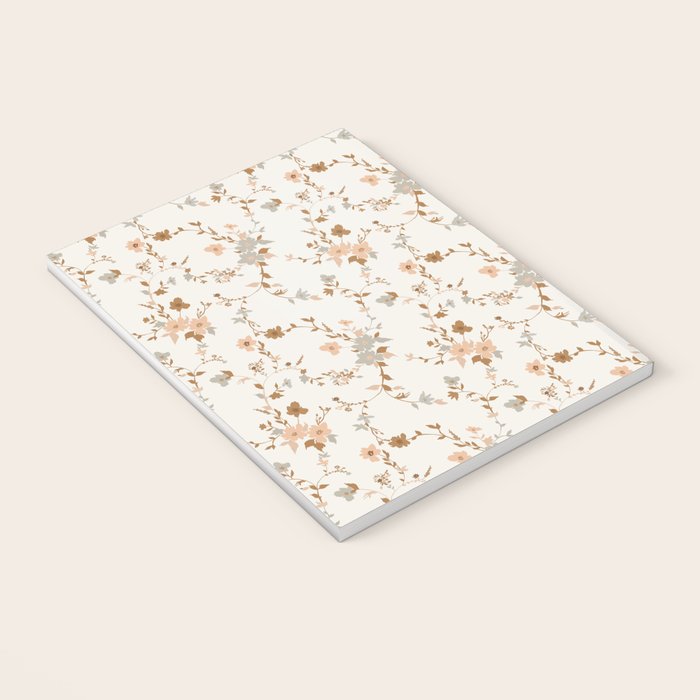 tossed wildflowers - sage apricot Notebook Gallery Image 3