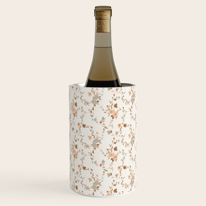 tossed wildflowers - sage apricot Wine Chiller Gallery Image 3