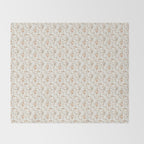 tossed wildflowers - sage apricot Throw Blanket Gallery Image 2