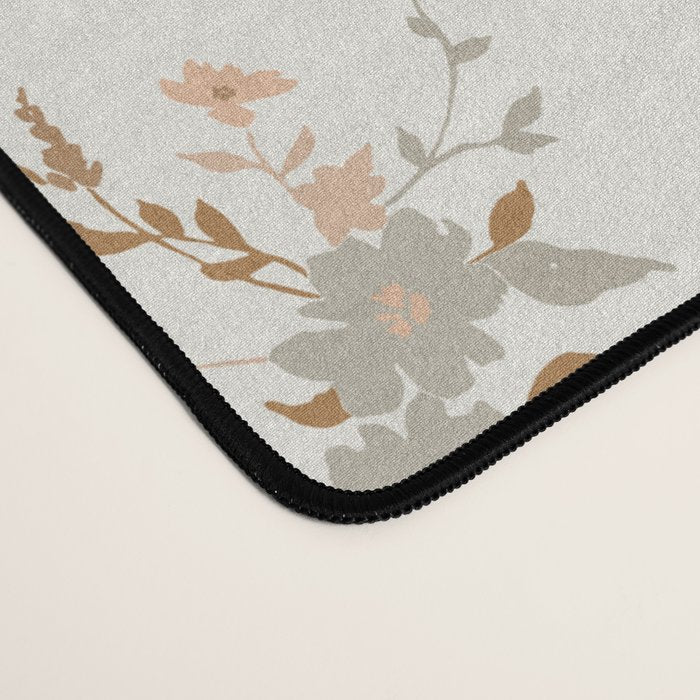 tossed wildflowers - sage apricot Desk Mat Gallery Image 4