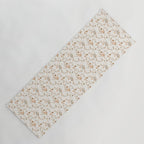 tossed wildflowers - sage apricot Yoga Mat Gallery Image 1