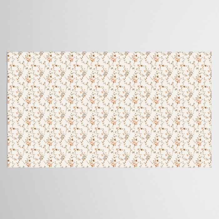 tossed wildflowers - sage apricot Tablecloth Gallery Image 2