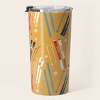 Bright Retro Ski Pattern Travel Mug Gallery Image 3