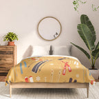 Bright Retro Ski Pattern Comforter Gallery Image 3