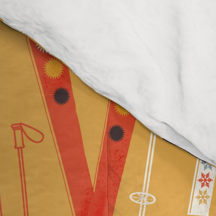 Bright Retro Ski Pattern Comforter Gallery Image 4