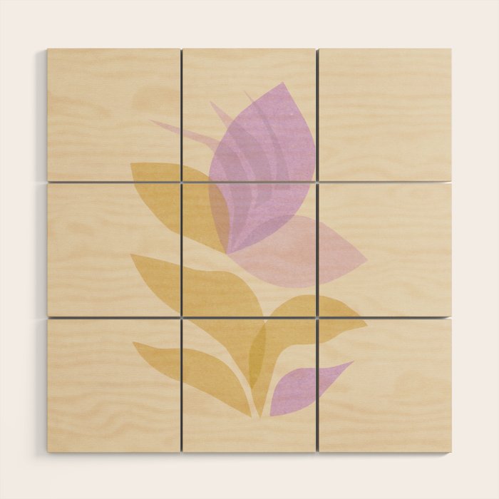 Violet Bloom Wood Wall Art Gallery Image 1